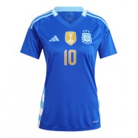 Maglia Calcio Argentina Lionel Messi #10 Seconda Divisa Donna Copa America 2024 Manica Corta